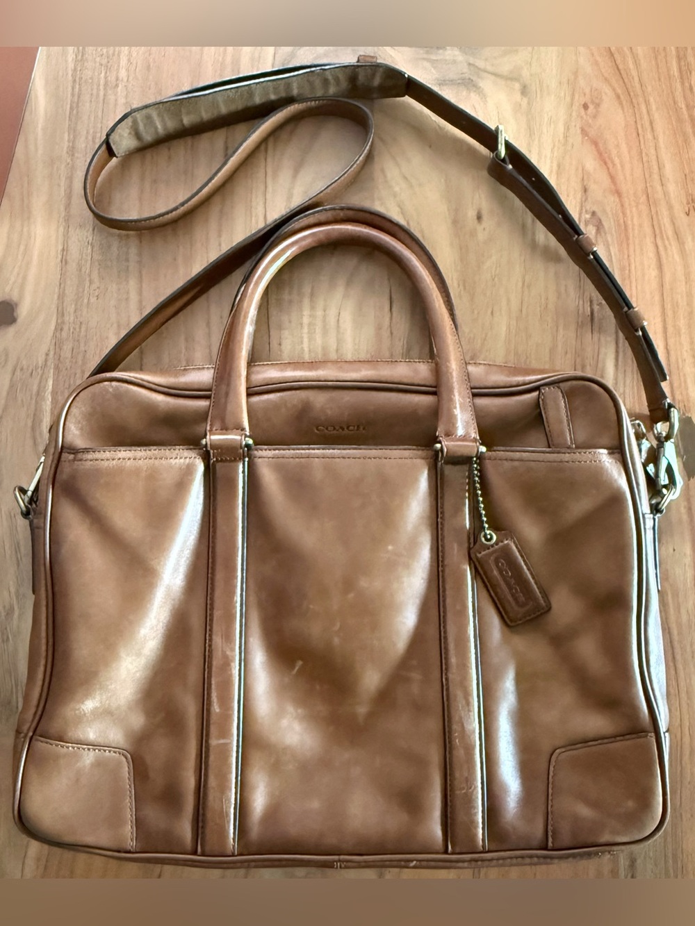 Vintage Coach Bleecker Slim Leather Laptop Bag